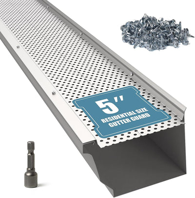Protector canalón 5pulg aluminio 25 pzas 100ft