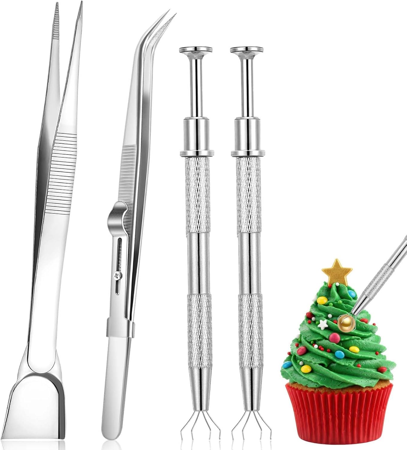 Herramientas de chispas para decorar pasteles y cupcakes con 4 garras