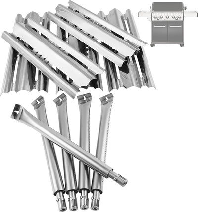 Kit repuesto acero inox 5 placas 15 7/8 pulg y 15 quemadores 13/16