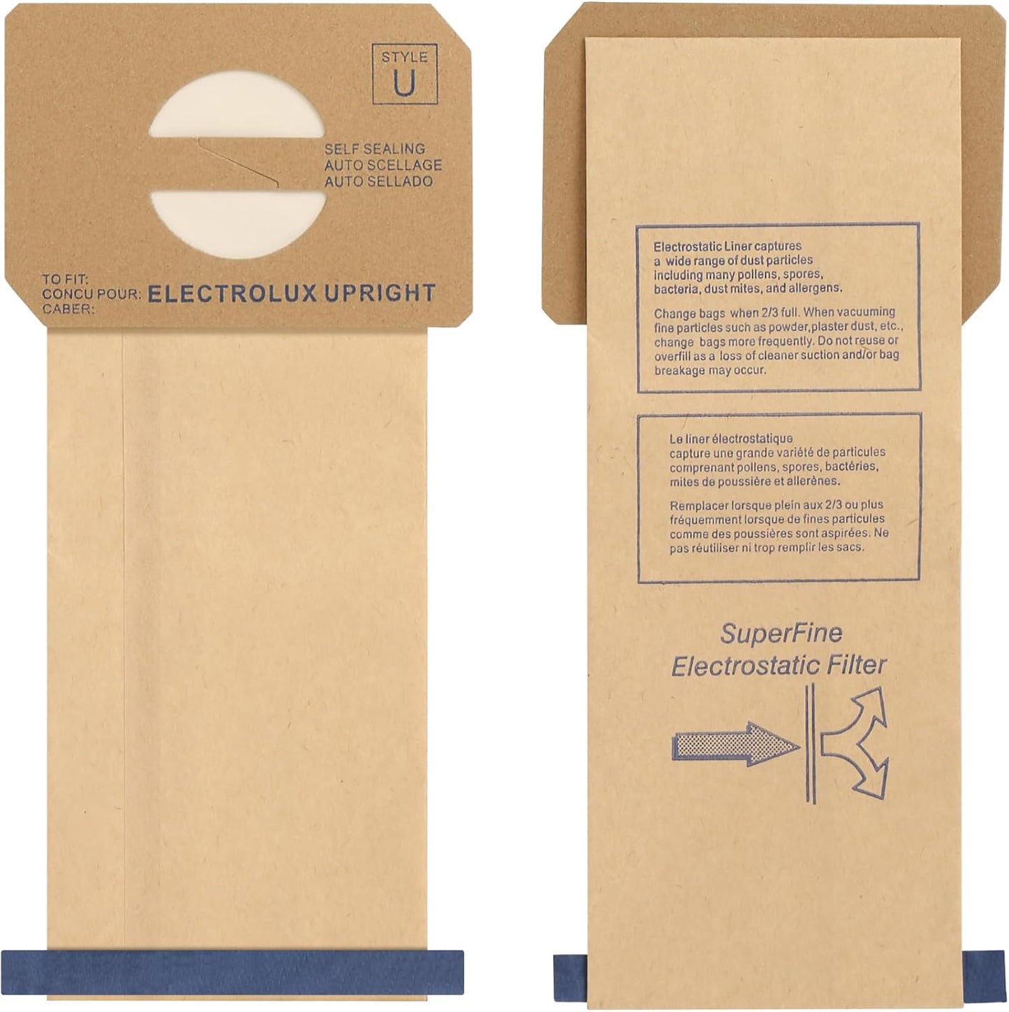 Bolsas aspiradora Upright U para Electrolux pack 48
