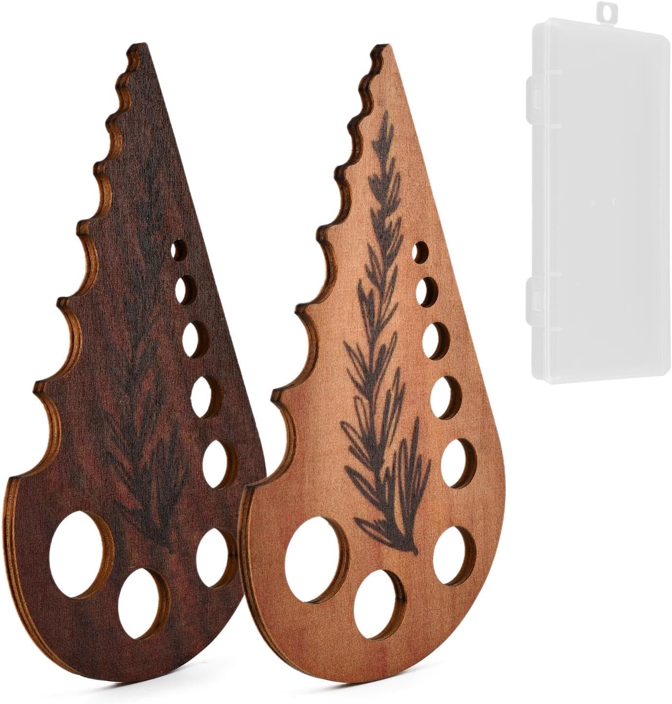 Pelador hierbas 8 agujeros madera con estuche