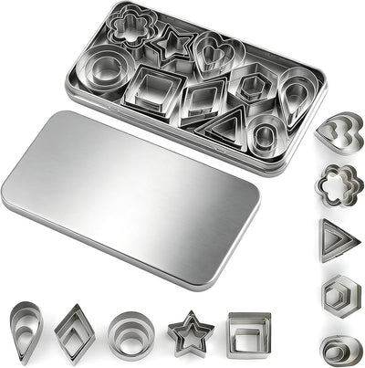 Set 30 cortadores geométricos acero inox para galletas