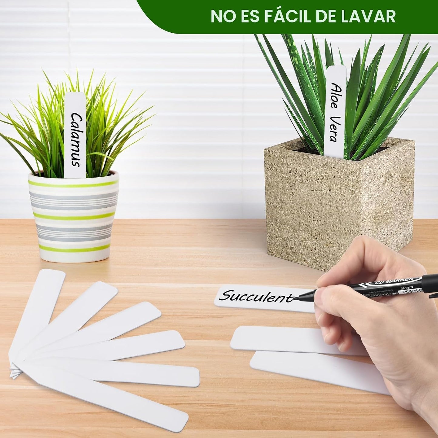 Etiquetas plástico para plantas impermeables 120uds