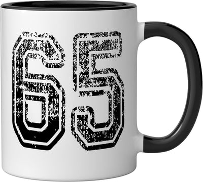 Taza Cerámica 65pulg Negro/Blanco