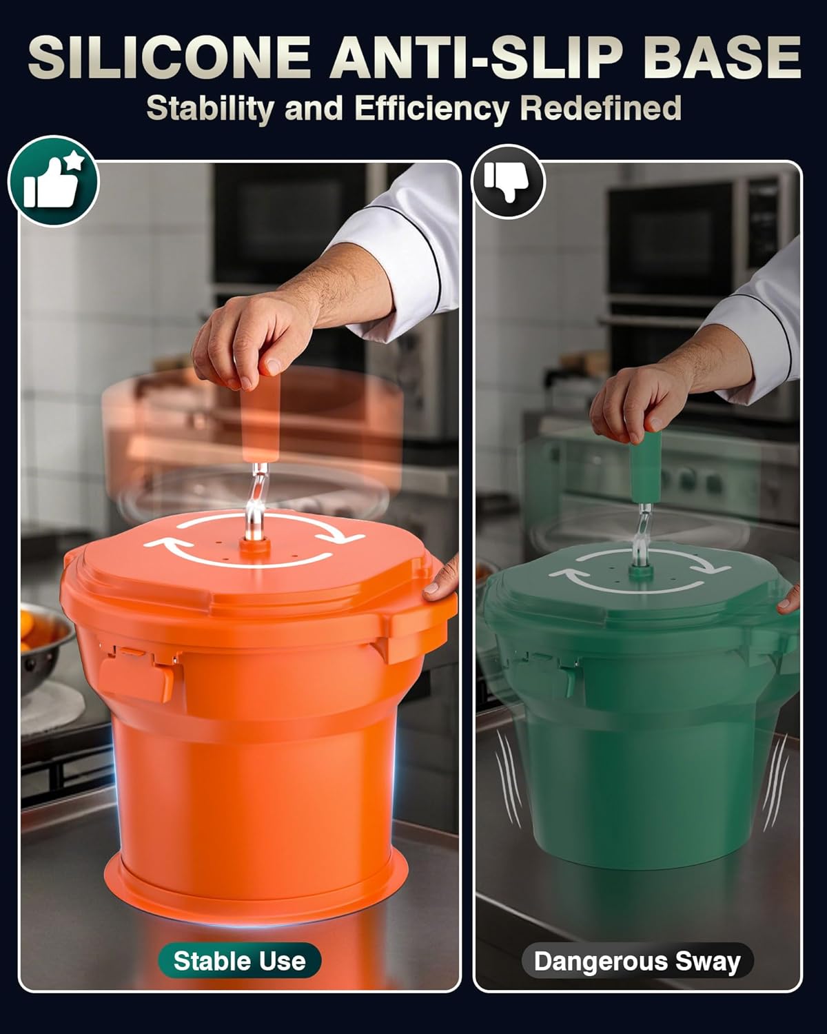 Secador ensalada 2.5gal alfombrilla antiderrap