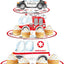 Soporte de emergencia para cupcakes 3 niveles camión bomberos ambulancia
