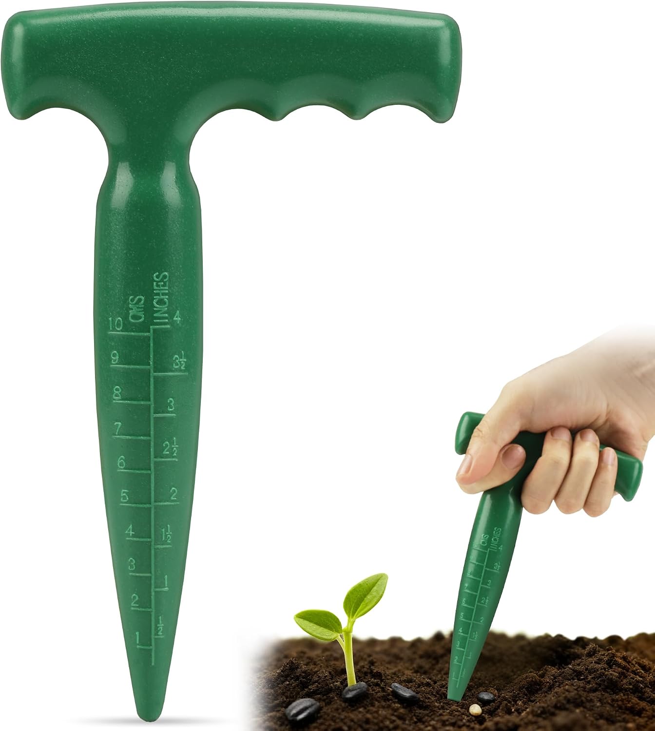 Dibber plástico 6.9pulg para sembrar semillas jardín