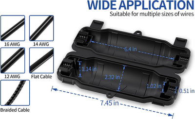 9 Cubiertas seguridad cable extensión IP54 impermeable