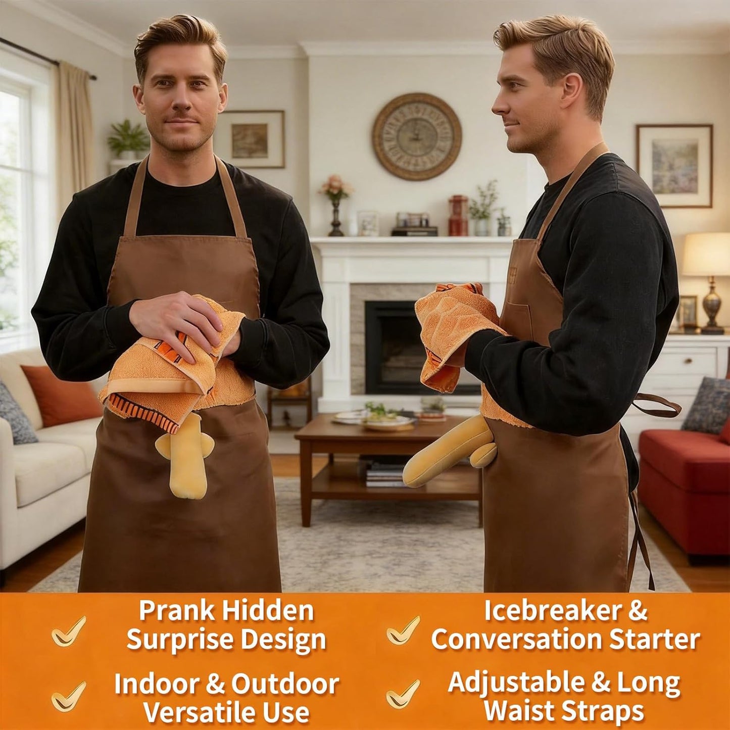 Delantal Chef con Bolsillo Regalo Broma Ideal para Hombres