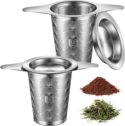 Infusor de té de acero inoxidable 18/8 extra fino con asas dobles