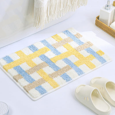 Alfombra baño antideslizante absorbente 23x16 pulg color amarillo