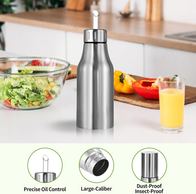 Botella dispensadora de aceite acero inoxidable 26 oz