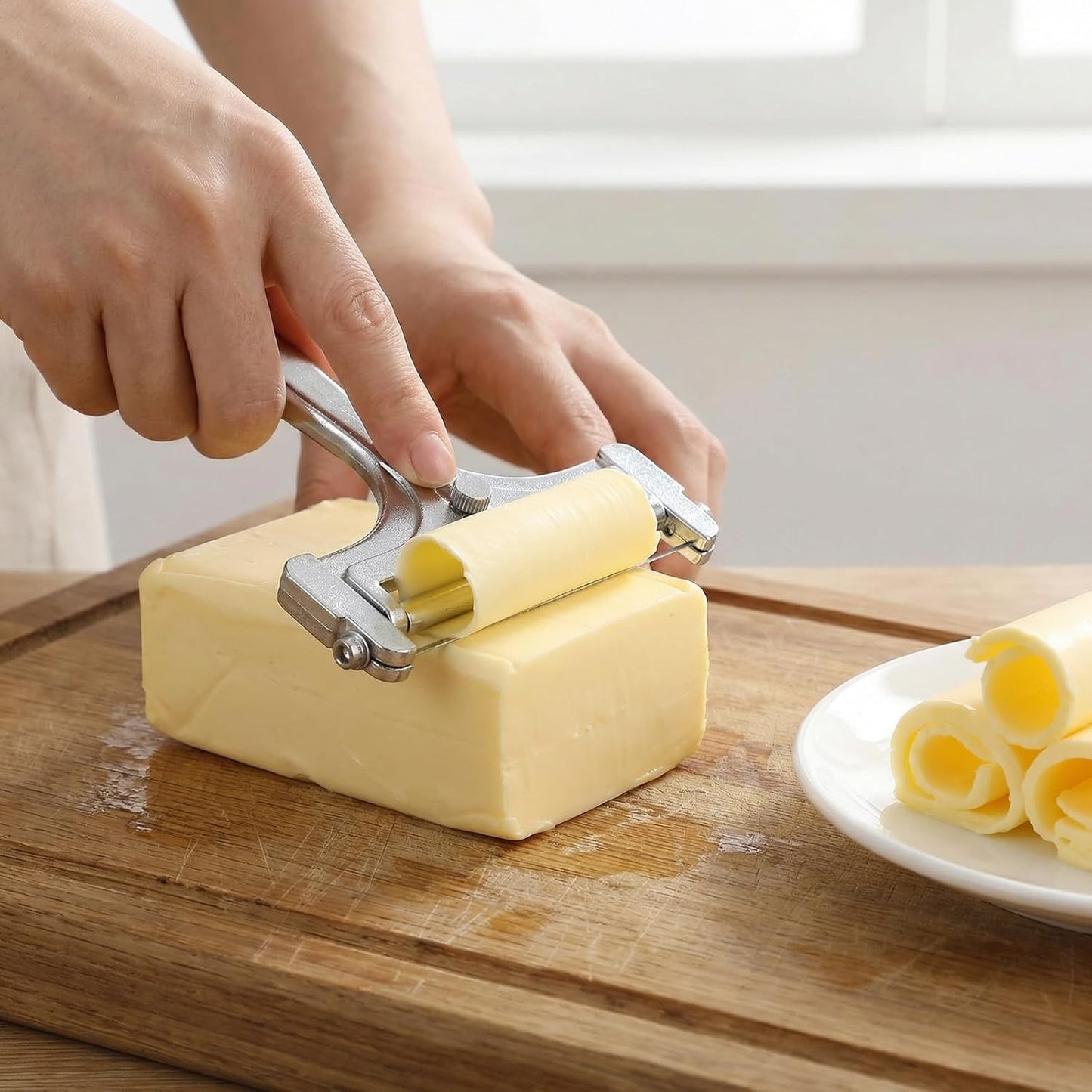 Rebanadora de queso con 8 cables de acero inoxidable y llave