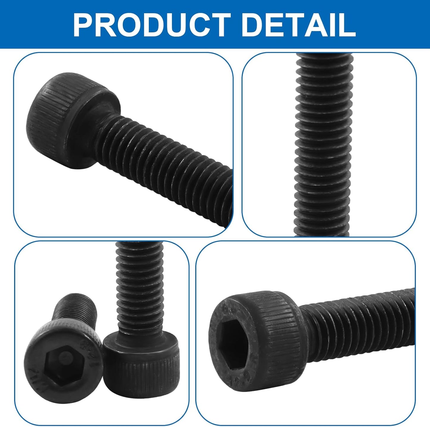 25 Pzas Tornillos M8 x 16-40mm Acero Carbono con Llave