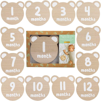 Accesorios fotos hitos bebé tema oso peluche 1-12 meses