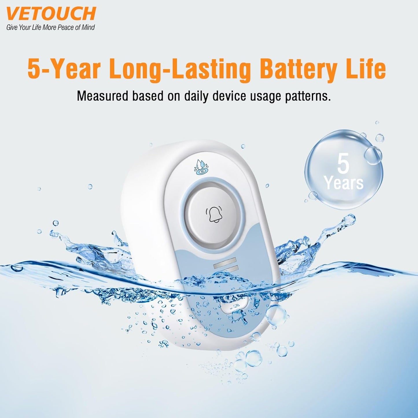 Detector fugas agua alarma 100 dB sirena LED hogar cocina baño