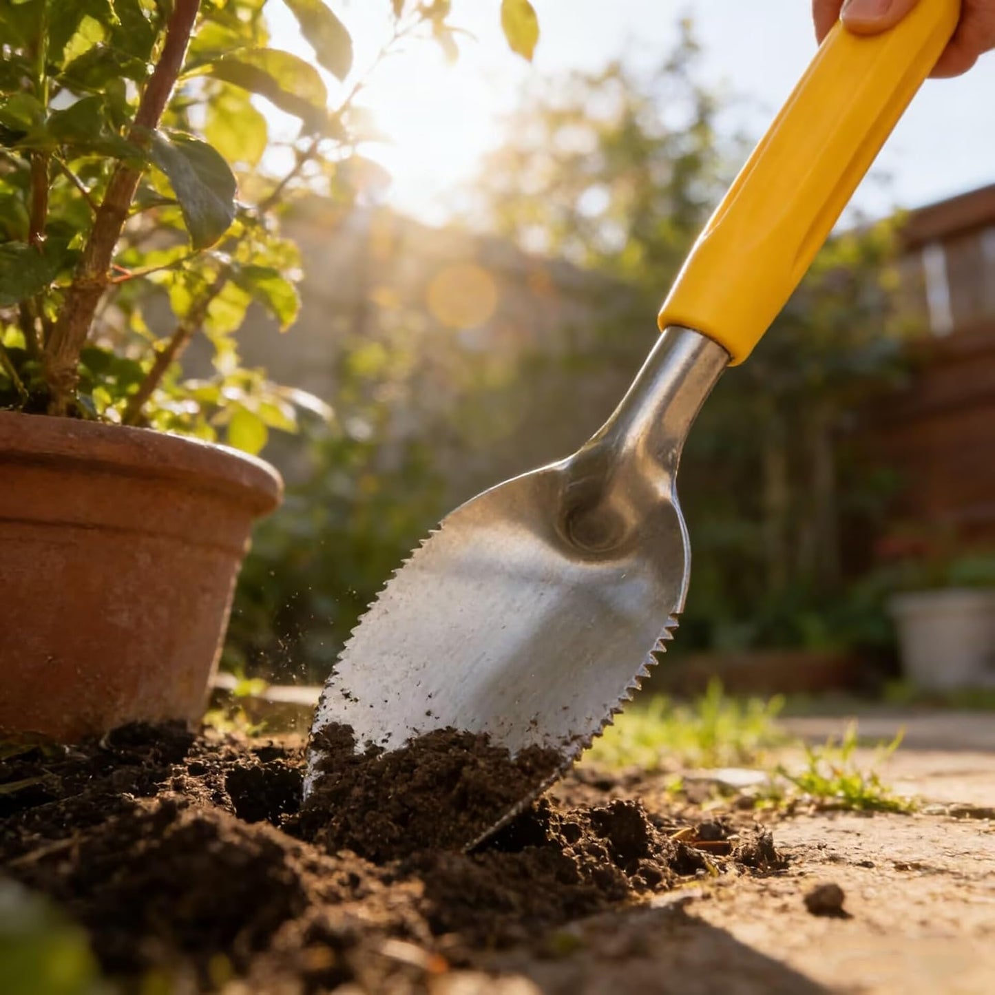 Paleta deshierbe 9pulg acero inox mango agarre jardin