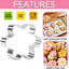 Set 6 cortadores galletas flores acero inox