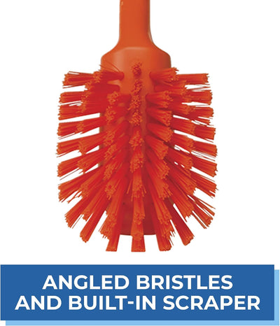 Cepillo plato raspar borde med 11 PP/PBT naranja