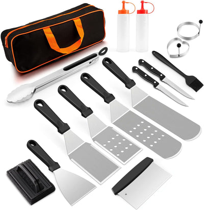 Set 16 accesorios parrilla acero inox Teppanyaki camping