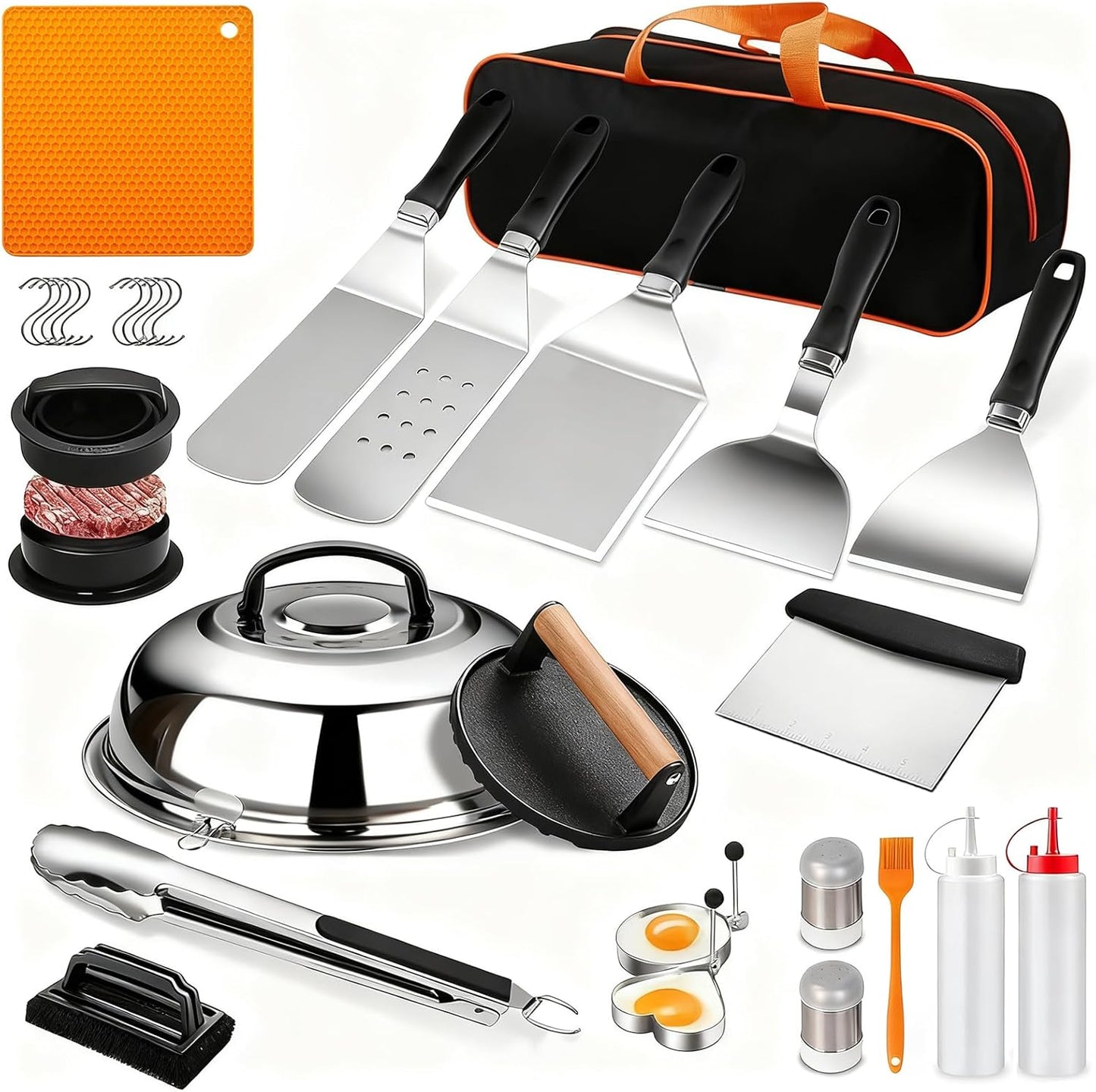 Kit 28 herramientas parrilla Blackstone hibachi Teppanyaki