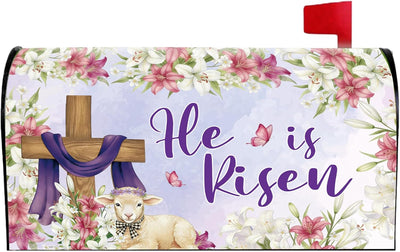 Fundas magnéticas buzón Pascua texto inglés He is Risen 18x21pulg