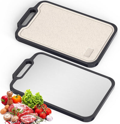 Tabla de cortar de titanio doble cara antideslizante para carne y verduras