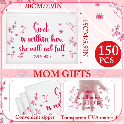150 Bolsas EVA con Cremallera Reutilizables para Regalo