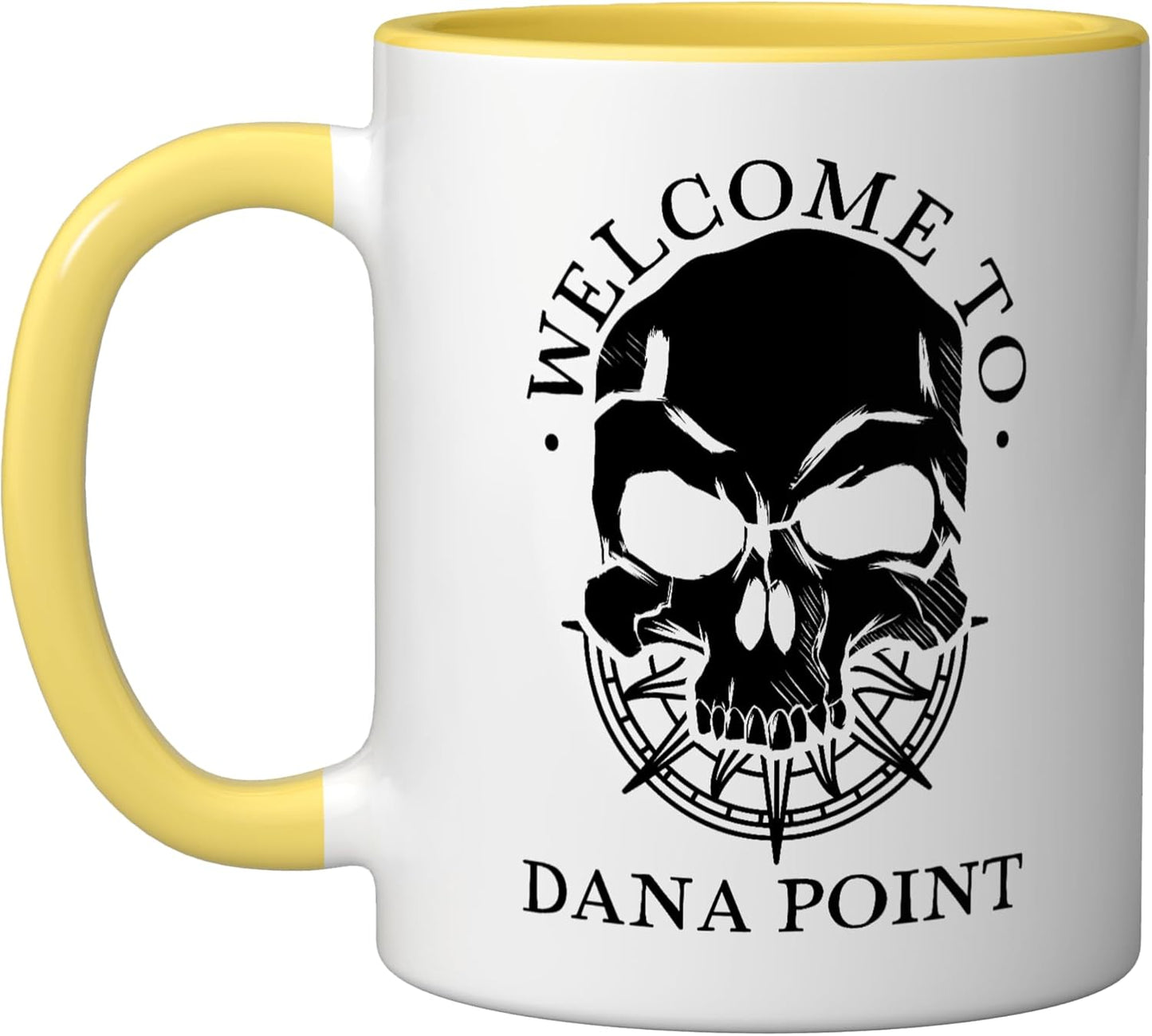 Taza cerámica Dana Point amarillo/blanco