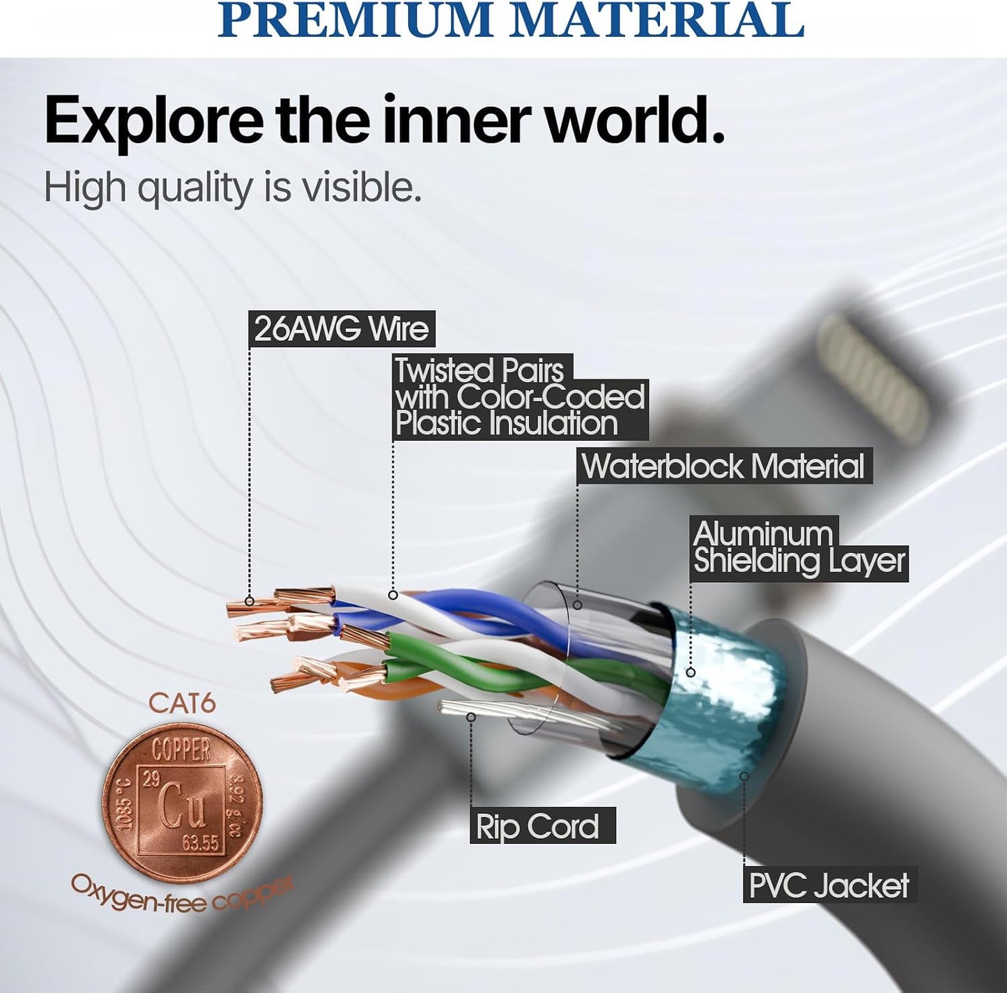 Cable Ethernet Starlink Gen 3 impermeable 75pies