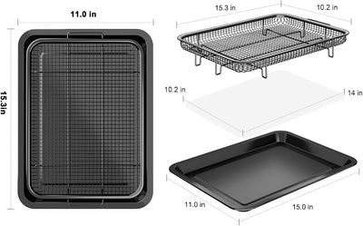 Cesta freidora aire 15.6x11.6 con 30 papeles