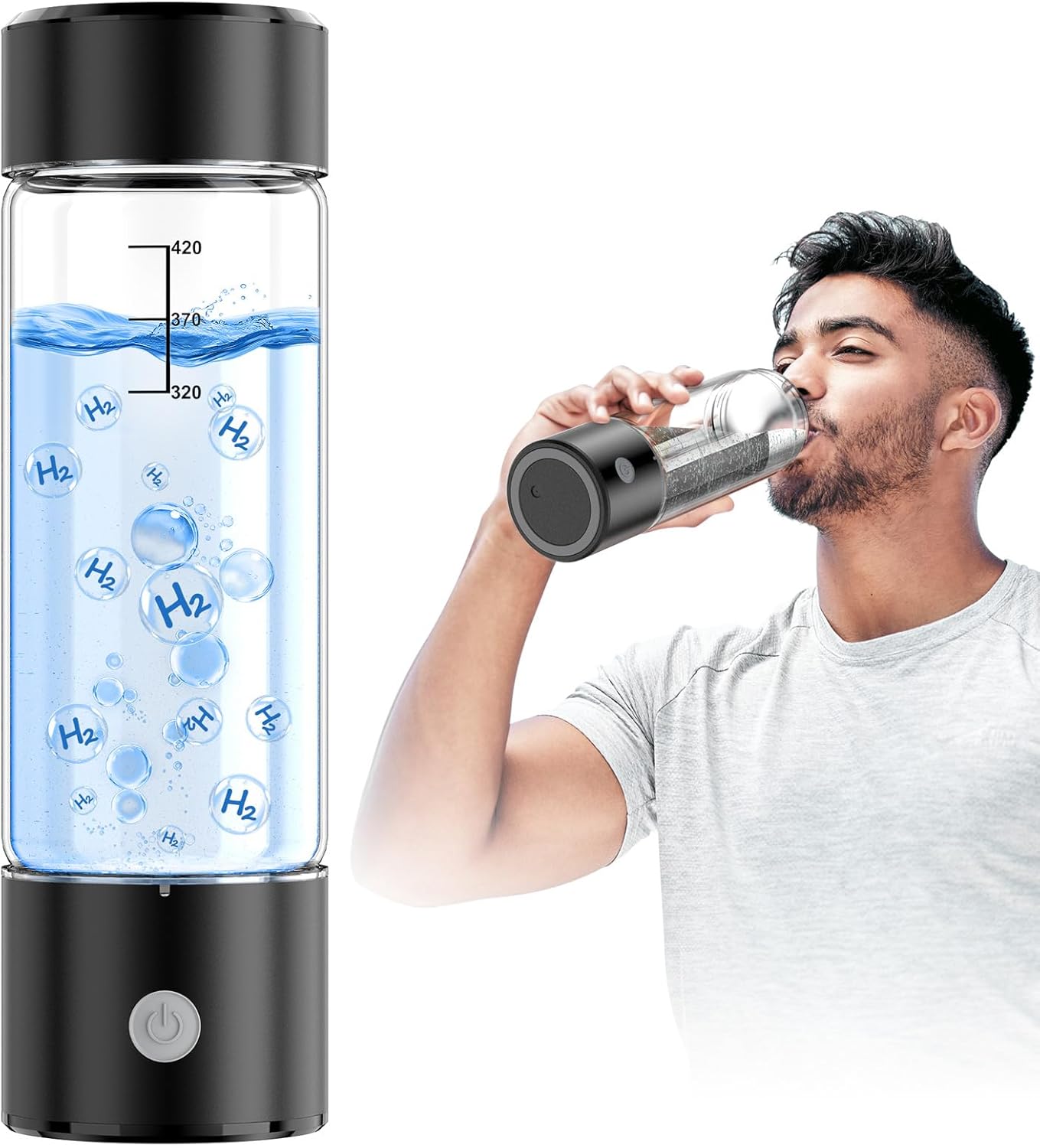 Botella de agua de hidrógeno MOVOCA generador rápido 3 min 2200 PPB