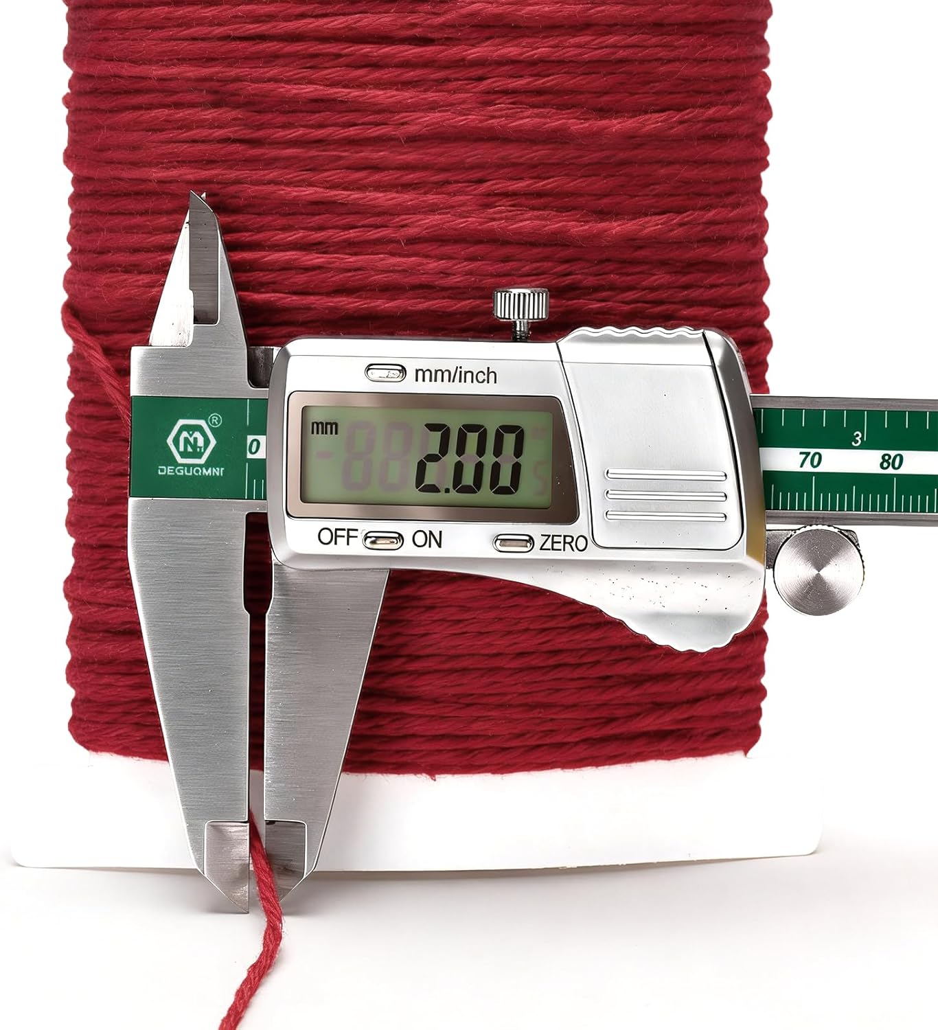 Cuerda algodón roja 0.079pulg 164pies para panadería y regalos