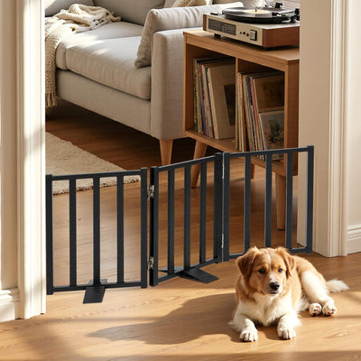 Puerta para perros pequeños de 16.5pulg de alto con patas de apoyo
