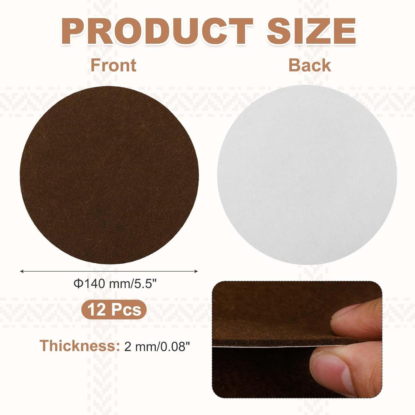 Base fieltro para lámpara 5.5pulg antideslizante