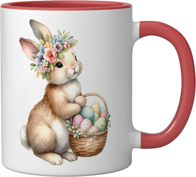 Taza Cerámica Regalo Pascua Niños Rojo/Blanco