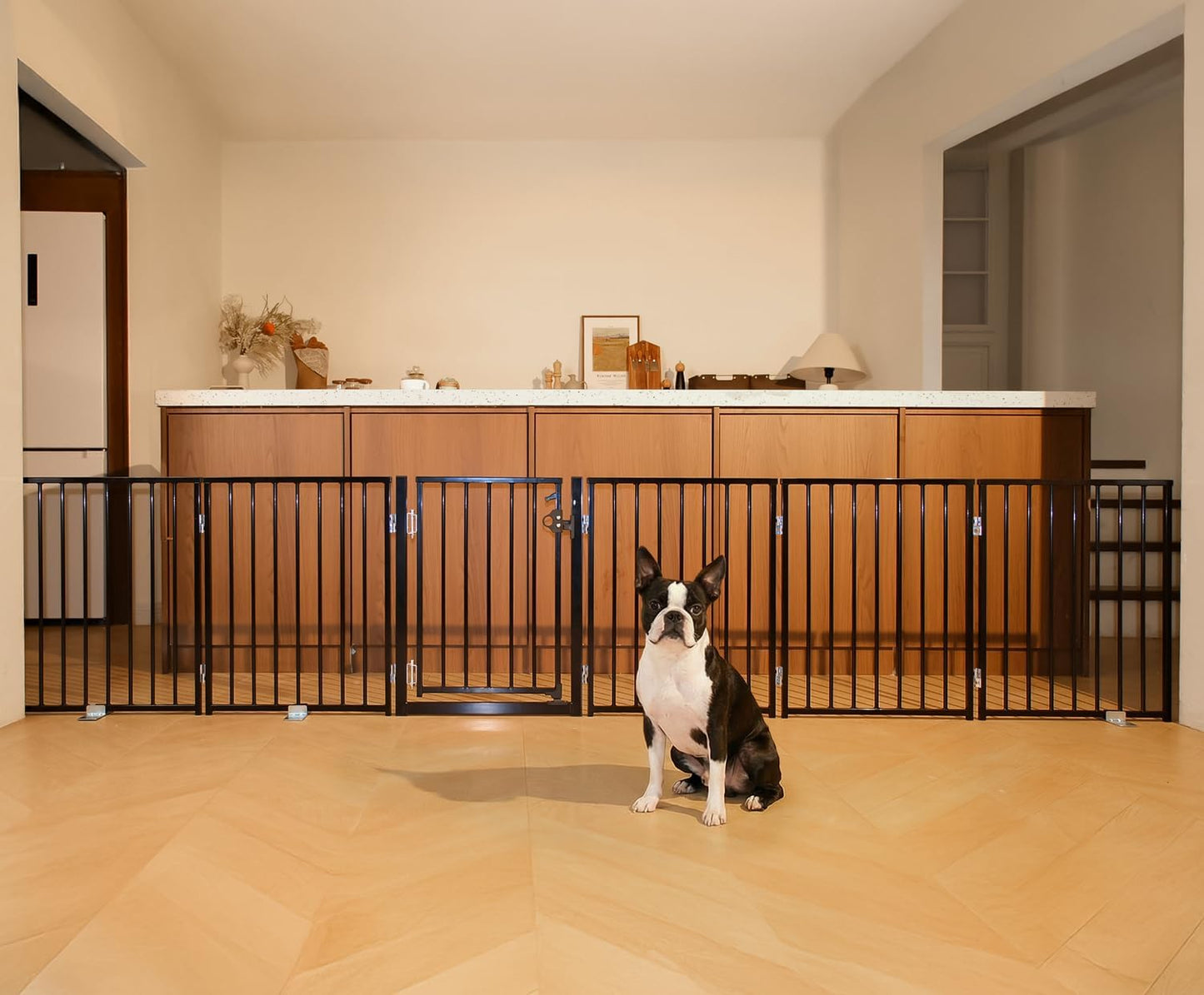 Puerta plegable perros 120pulg doble bloqueo