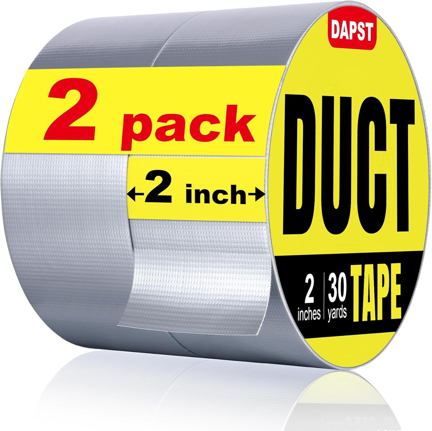 Pack 2 Cintas Adhesivas Plateadas 2pulg x60yard Resistentes Al Agua