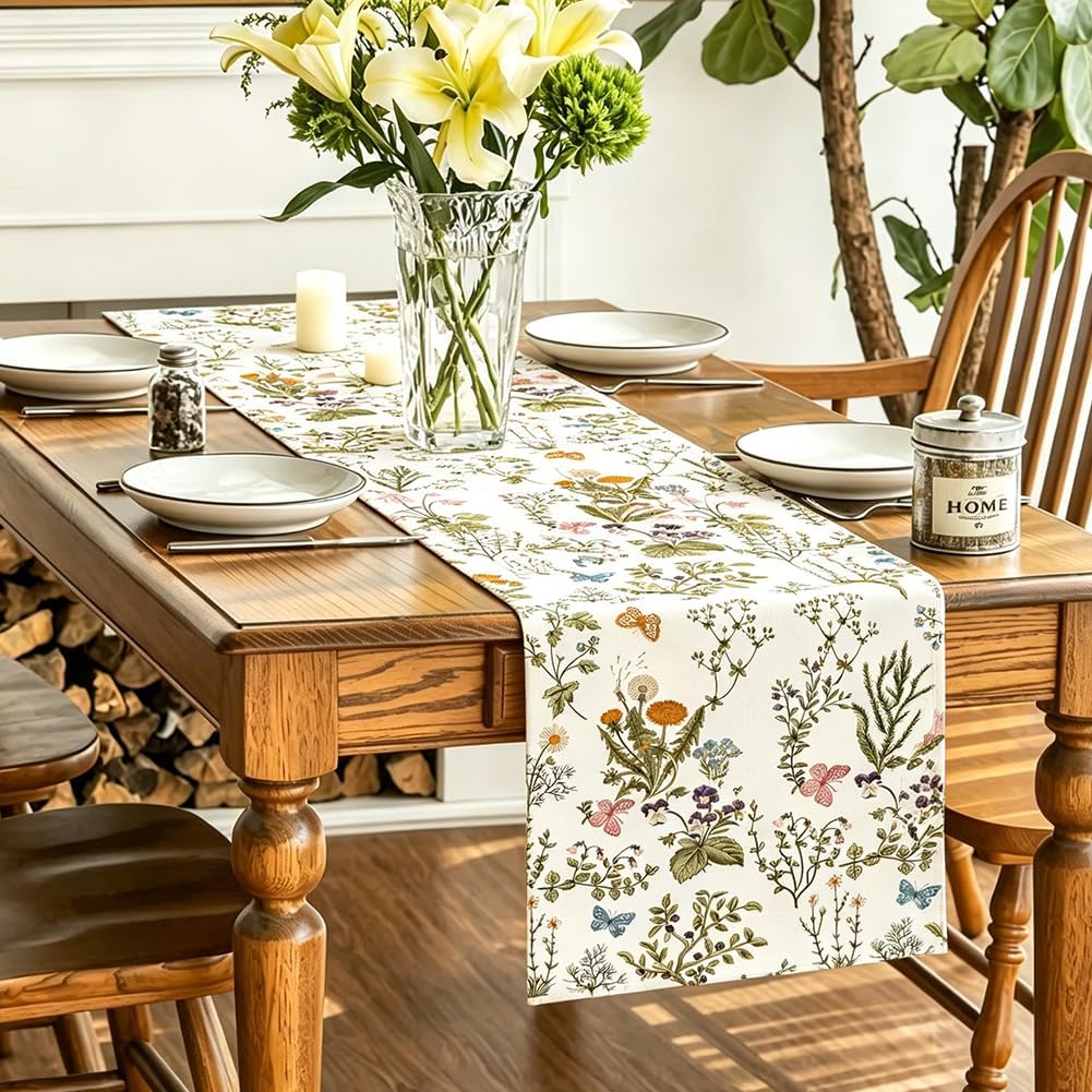 Manteleta de flores para mesa de verano 13x72 pulgadas