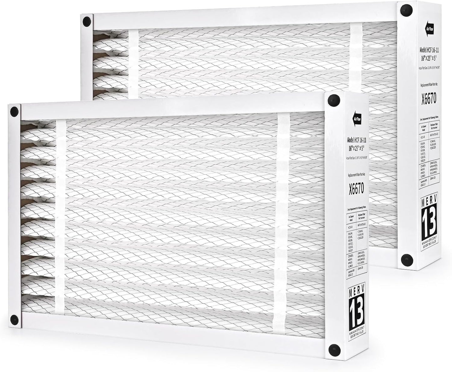 2 Filtros MERV 13 comp Lennox X6670 HCF16-11
