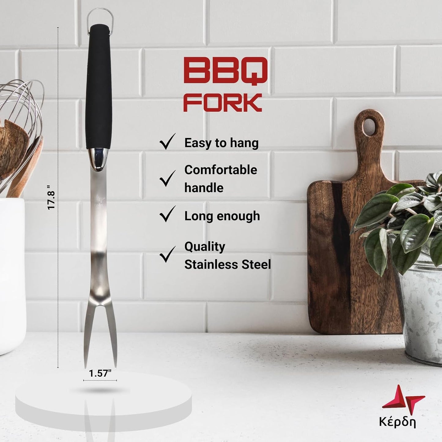 Juego parrilla acero inox asas largas agarre comodo