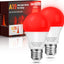 Bombilla roja A19 LED E26 9W 625nm bloqueo luz azul dormitorio
