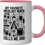 Taza Cerámica para Enfermera Oncológica Rosa/Blanca