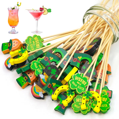 120 Palillos Trébol para San Patricio Decoración Cupcakes