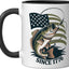 Taza Cerámica Bandera Americana Negro Blanco