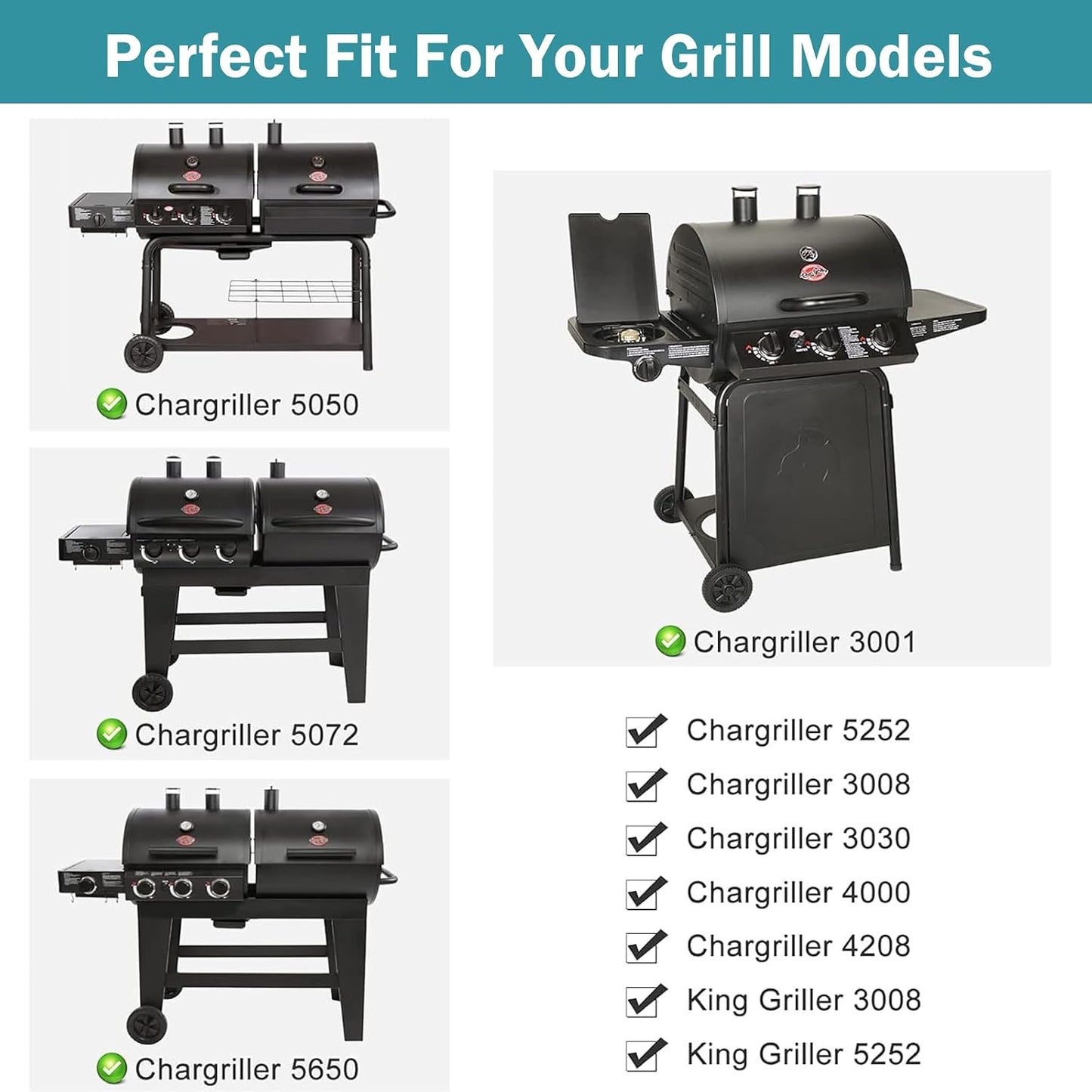 Repuesto rejillas parrilla hierro fundido Char Griller King Griller