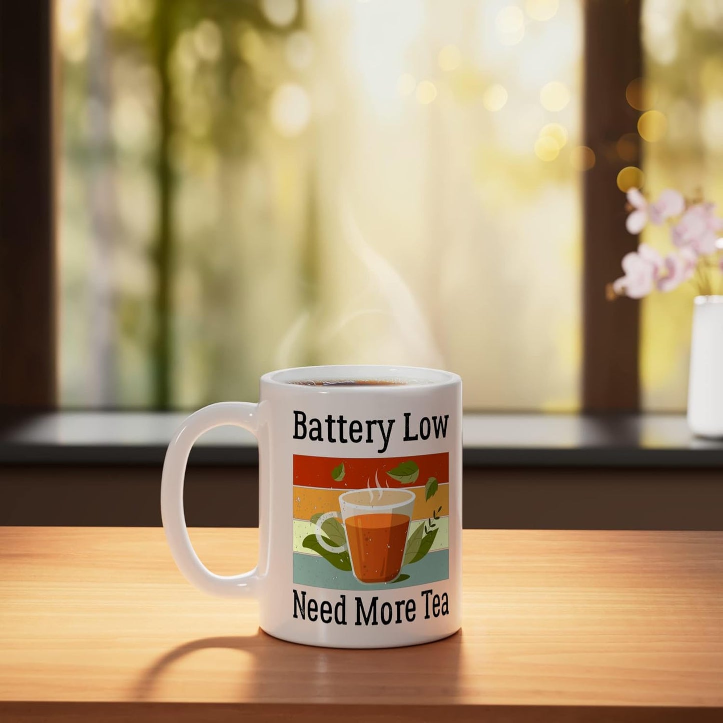 Taza Cerámica para Amantes del Té Blanco