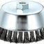 Cepillo alambre acero amoladora angular 6pulg paquete 1