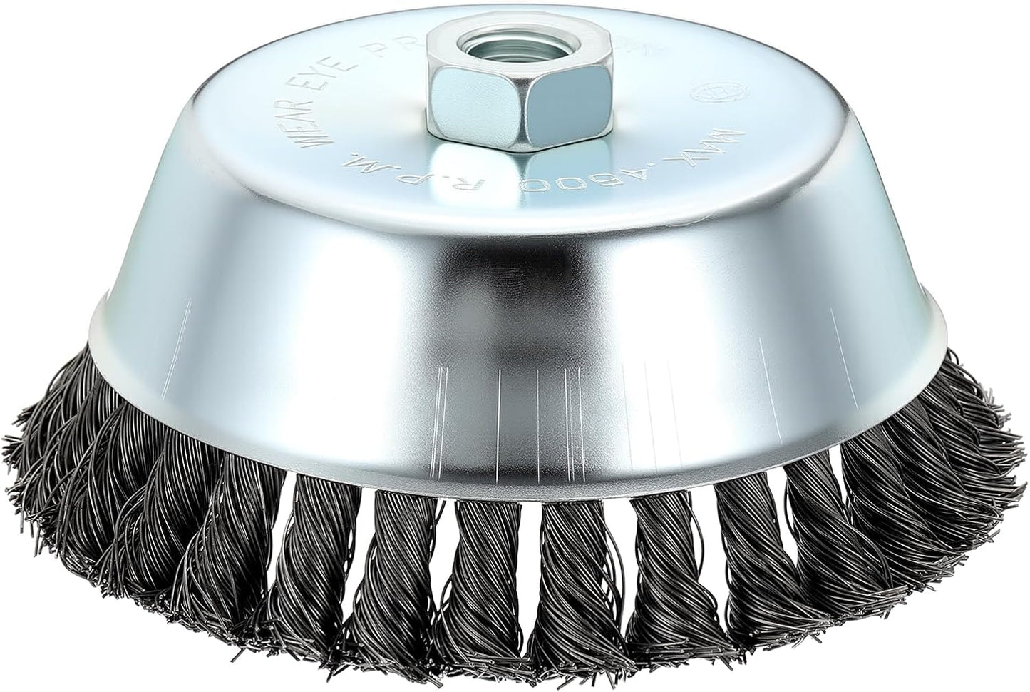 Cepillo alambre acero amoladora angular 6pulg paquete 1
