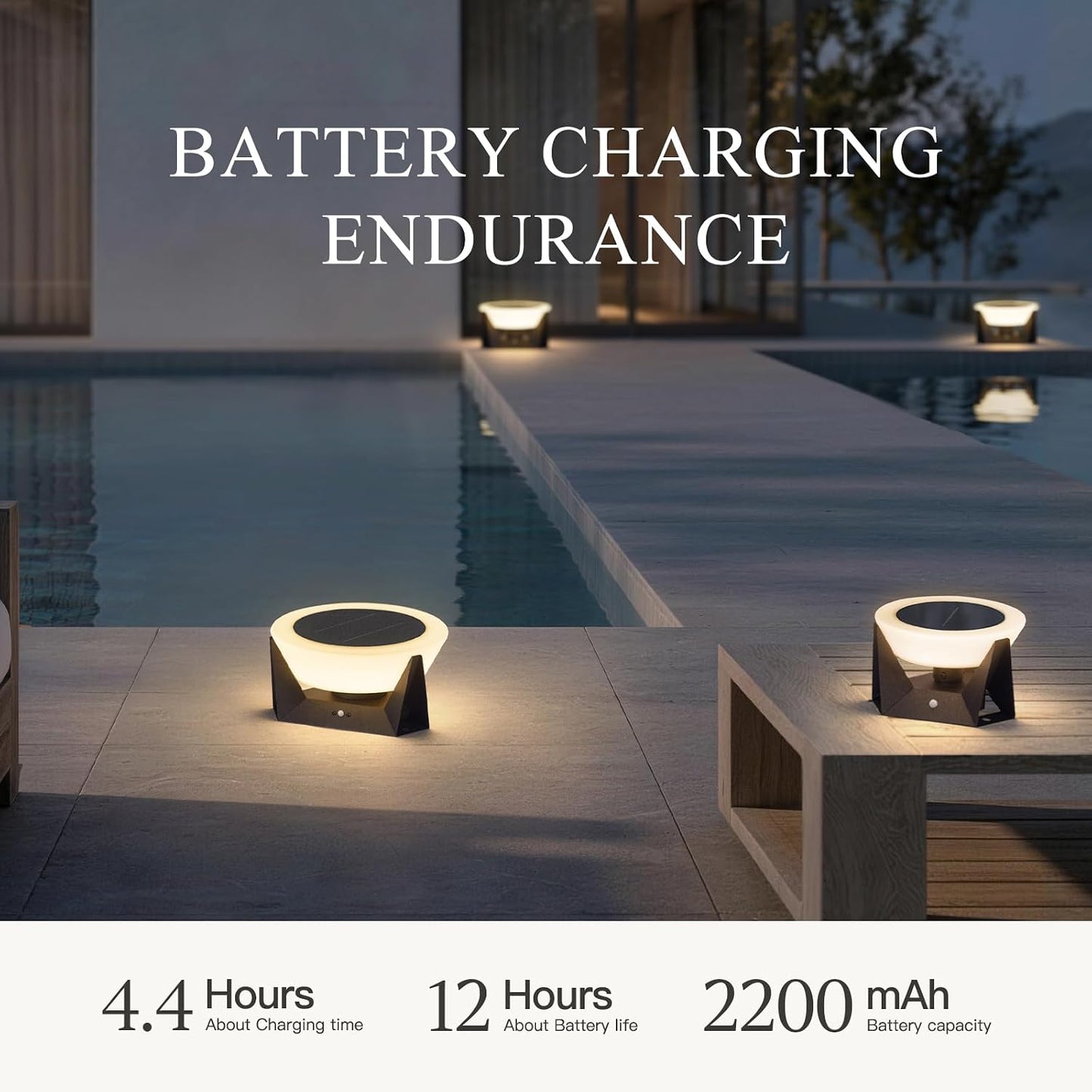 Farol solar impermeable IP54 patio exterior 7pulg control remoto